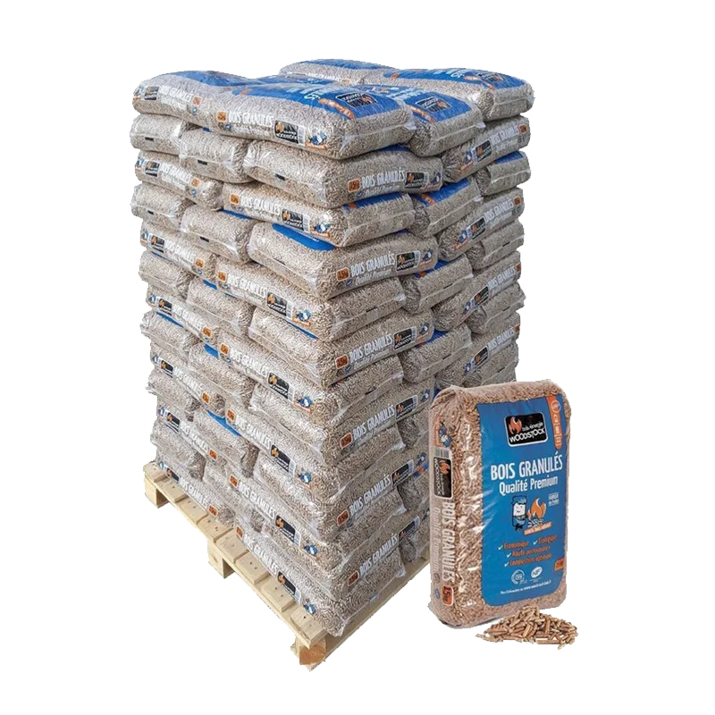 Pellets de madera francesa Crépito® Premium – palet 1080kg (72 sacos)