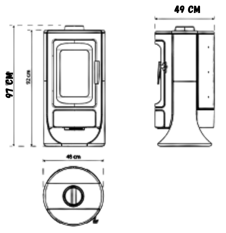 ESTUFA DE LEÑA MODELO ROYCE