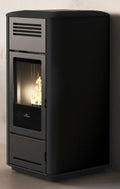 HIDROESTUFA EDILKAMIN DE PELLETS MODELO MILLA H 15 KW UP ACERO/CERAMICA