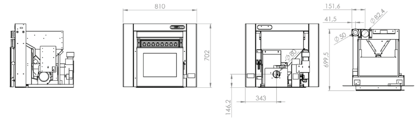 Insertable de Pellets Canalizable IRON PLUS 15kw